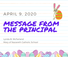 Message from the Principal Miss McFarland